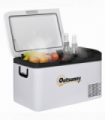 12V Portable Car Refrigerator w/ Inner LED Light Indoor Outdoor, 25L Outsunny