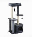 Cat Multi-Activity Tree Tower w/ Perch House Scratching Post Play Ball Pawhut