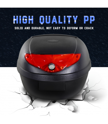 Motorcycle Trunk Tail Box Luggage Case Black PPI 40L x 38W x 28H (cm) 24L