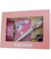 Time Design Girls Pink Pilot Design Watch, Badge, Pen & Note Book Gift Set TDX0713K21