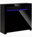 High Gloss LED Cabinet Cupboard Sideboard Console with RGB Lighting Black