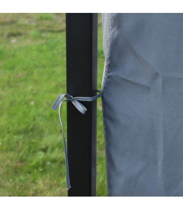 Gazebo Canopy 3x3(m) Polycarbonate Hardtop Aluminium Frame Grey 2.65H x 3L x 3Wm