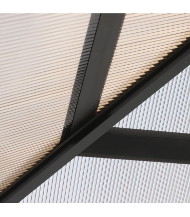 Gazebo Canopy 3x3(m) Polycarbonate Hardtop Aluminium Frame Grey 2.65H x 3L x 3Wm