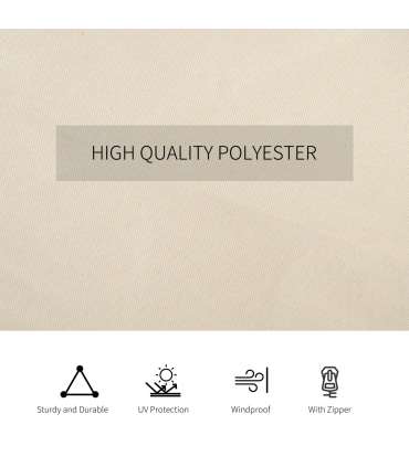 Gazebo Replacement Sidewalls Privacy Panel 4 Pack Polyester Beige 352L x 205H cm