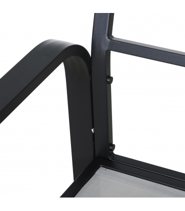 Garden Dining Set 4 Pcs Black Aluminium Foam Glass 118cmx68cmx70cm