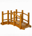 Wooden Garden Bridge Arc Footbridge with Safety Railings for Pond Creek Stream