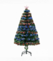 4ft Prelit Artificial Christmas Tree with Multi-Coloured Fiber LED Light Green