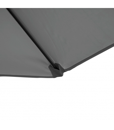 2.5M Garden Cantilever Parasol W/ 360 Rotation and Cross Base, Dark Grey
