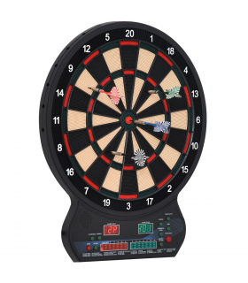 Electronic Dartboard LED Digital Score 27 Games with 12 Soft Darts Ready-to-Play