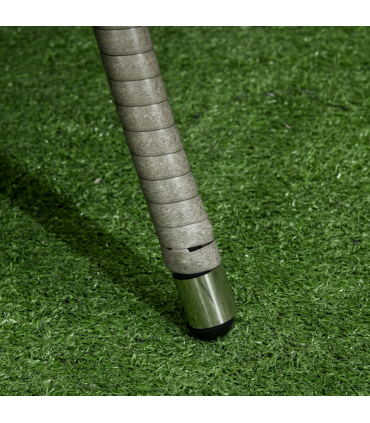 4 PCS Rattan Garden Furniture, Padded Conversation Sofa Set w/ Glass Top Table