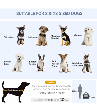 70cm Foldable Pet Carrier w/ Cushion for Mini Dogs and Cats - Grey Pawhut