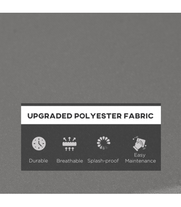 3 Piece Outdoor Cushion Pad Set for Garden Furniture Cushions, Dark Grey