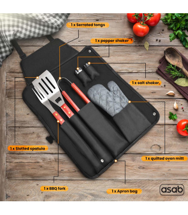 BBQ Apron and tool set