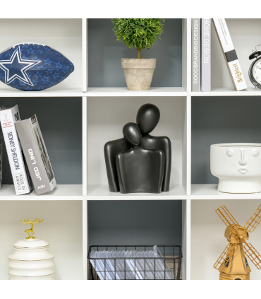 9 Cube Storage Cabinet Bookcase Bookshelf White 91.5L x 29.5W x 91.5H cm