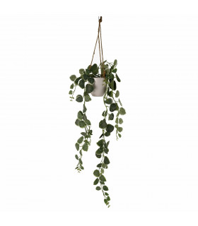 Artificial Potted Trailing Hanging Natural Look Plant - Green, Variegated, 90cm