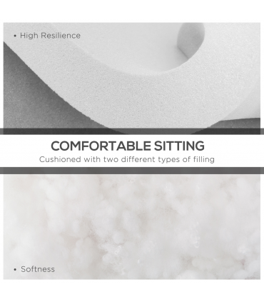 40 x 40cm Garden Seat Cushion with Ties Replacement Dining Chair Seat Pad, Cream