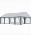 8 x 4m Party Tent, Marquee Gazebo with Sides, Eight Windows and Double Doors