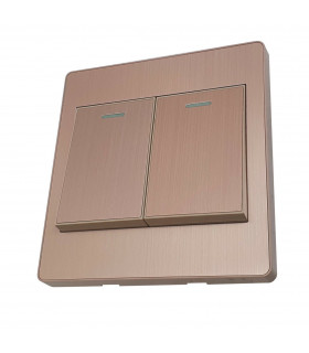 1/2/3 Gang Wall Switch Screw less Brushed Gold/Textured Cream/White Finish UK~3616