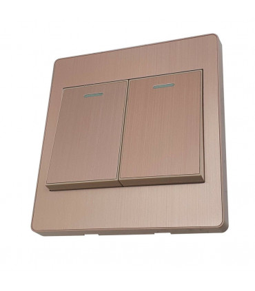 1/2/3 Gang Wall Switch Screw less Brushed Gold/Textured Cream/White Finish UK~3616