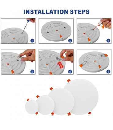 LED Ceiling Light Panel Down Light Round Recessed Kitchen Bathroom Wall Lamps~1437