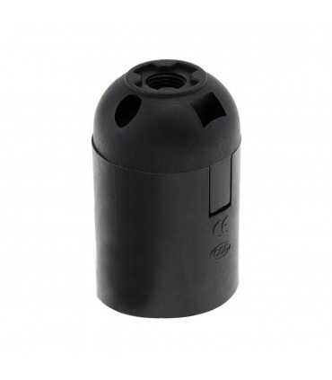 Black Screw E27 Light Bulb Lamp Holder Base Pendant Socket~3654