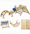 AIYAPLAY 5 in 1 Toddler Climbing Frame with Ramp, Arch, for 18-48 Months