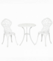 Outsunny Aluminium Bistro Set Garden Coffee Table Chair Outdoor Dining Set