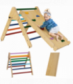 AIYAPLAY Toddler Climbing Frame, Wooden Indoor Pikler Triangle Set
