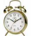Acctim Saxon Large Brass Double Bell Alarm Clock -  12628