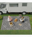Outsunny 182x274cm Reversible Outdoor Rug Portable Plastic Straw RV Camping Mat