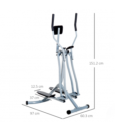 Air Walker Glider Cross Trainer Fitness Machine with LCD for Home Gym HOMCOM