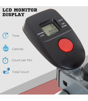 Air Walker Glider Cross Trainer Fitness Machine with LCD for Home Gym HOMCOM