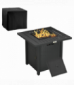 Outsunny 50,000 BTU Gas Firepit Table with Protective Cover, Spark Guard