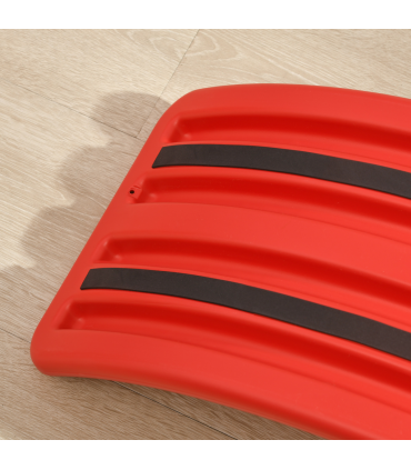 Balance Board Red PE 19.5H x 82L x 27.5Wcm Kids Wobble Board Stepping Stone