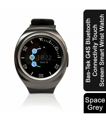 Bas-Tek G4S Bluetooth Connectivity Touch Screen Smart Wrist Watch, space Grey