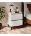 Bed Cabinet White 40x35x50 cm Engineered Wood