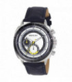Henley Mens Polished Sports Leather Strap Watch - Black / Yellow H02214.9