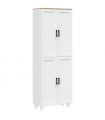 HOMCOM Modern Kitchen Cupboard Storage Cabinet with 4 Shelves, White