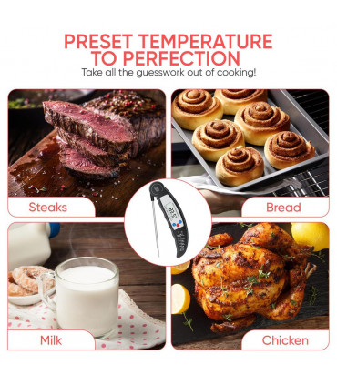 Digital Food Thermometer - BLACK