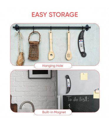 Digital Food Thermometer - BLACK