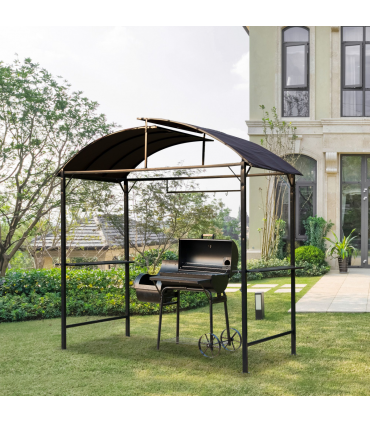 Gazebo Marquee Canopy Awning Shelter Garden Patio BBQ Tent Grill Black