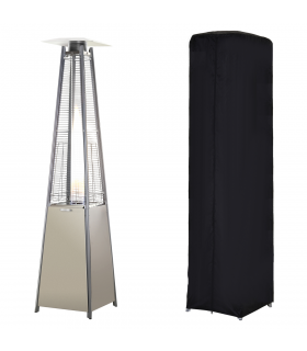 10.5KW Patio Gas Heater Outdoor Pyramid Propanes Heater w/ Cover