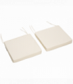45 x 45cm Replacement Garden Seat Cushion Pad with Ties, Cream White