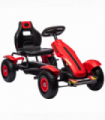 Children Pedal Go Kart w/ Adjustable Seat, Inflatable Tyres, Handbrake - Red