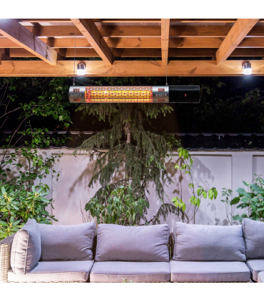 1500W Electric Halogen Heater Garden Warmer Wall Mount Remote Control