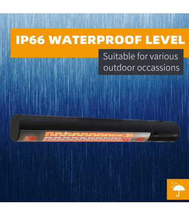 1500W Electric Halogen Heater Garden Warmer Wall Mount Remote Control