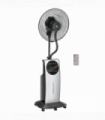 Pedestal Fan with Water Mist Spray Standing Fan w/ 3.1L Water Tank Black
