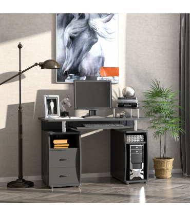 Computer Office Desk Table Workstation w/  Keyboard Tray, Drawer, Black HOMCOM