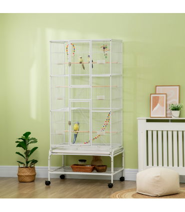 3 Tier Bird Cage W/ Stand Toy, for Canary Finch Cockatiel Parakeet Budgie