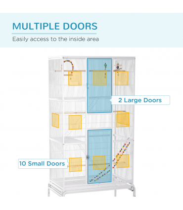 3 Tier Bird Cage W/ Stand Toy, for Canary Finch Cockatiel Parakeet Budgie